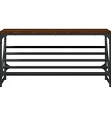 VidaXL Schoenenrek 90x30x45 cm bewerkt hout bruineikenkleurig