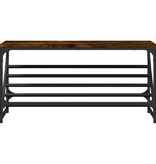 VidaXL Schoenenrek 90x30x45 cm bewerkt hout gerookt eikenkleurig