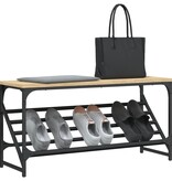 VidaXL Schoenenrek 90x30x45 cm bewerkt hout sonoma eikenkleurig
