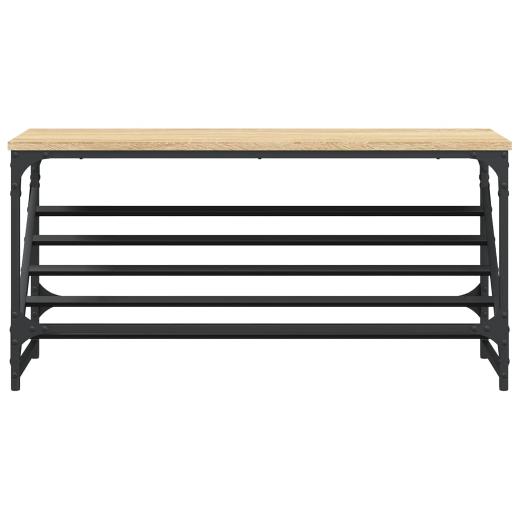 VidaXL Schoenenrek 90x30x45 cm bewerkt hout sonoma eikenkleurig