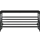 VidaXL Schoenenrek 90x30x45 cm bewerkt hout zwart