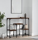 VidaXL Wandtafel 89,5x28x76 cm bewerkt hout gerookt eikenkleurig