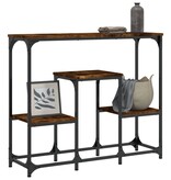 VidaXL Wandtafel 89,5x28x76 cm bewerkt hout gerookt eikenkleurig