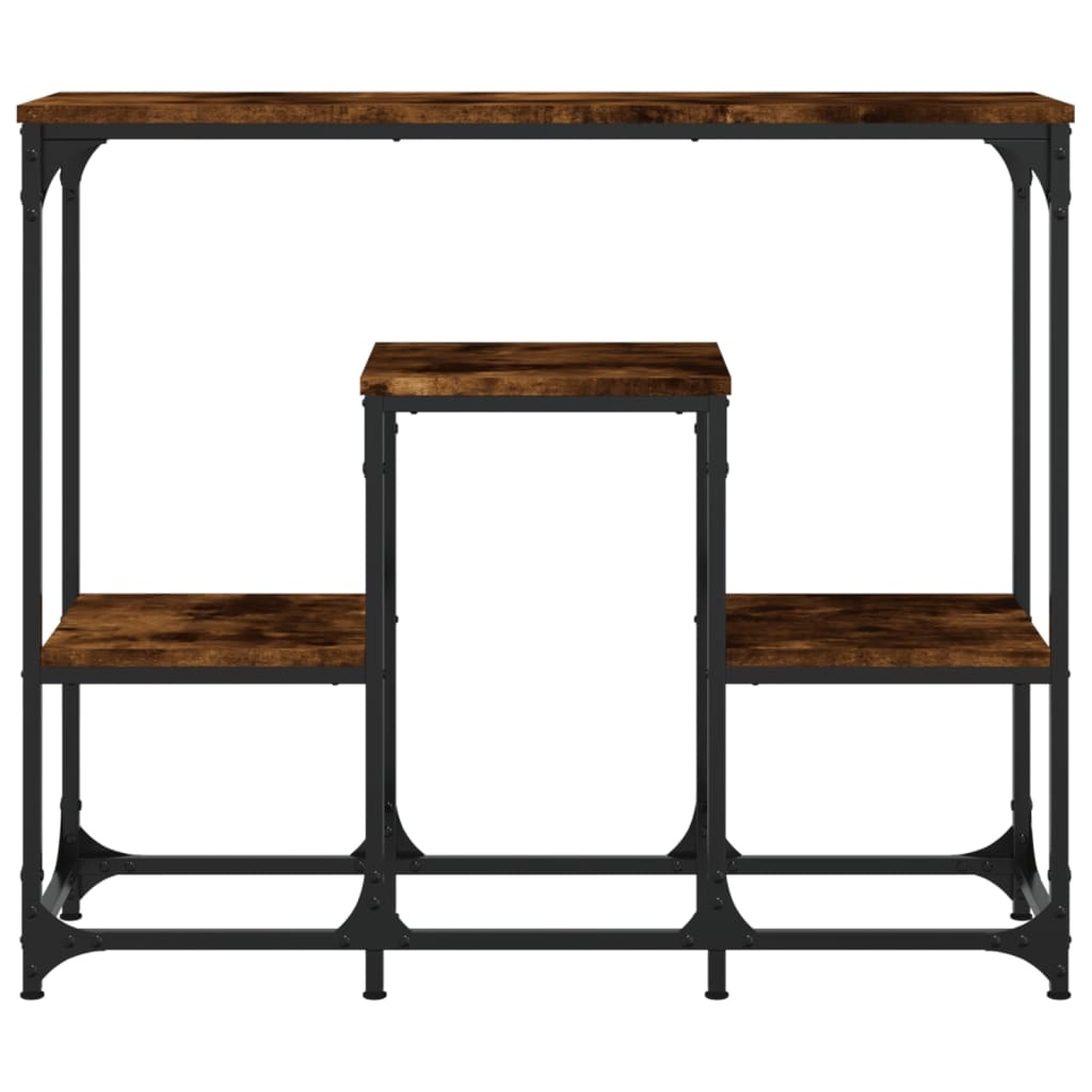 VidaXL Wandtafel 89,5x28x76 cm bewerkt hout gerookt eikenkleurig