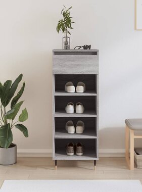 VidaXL Schoenenkast 40x36x105 cm bewerkt hout grijs sonoma