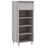 VidaXL Schoenenkast 40x36x105 cm bewerkt hout grijs sonoma