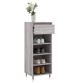 VidaXL Schoenenkast 40x36x105 cm bewerkt hout grijs sonoma