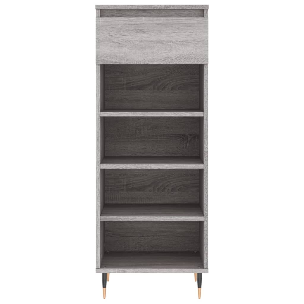 vidaXL Schoenenkast 40x36x105 cm bewerkt hout grijs sonoma