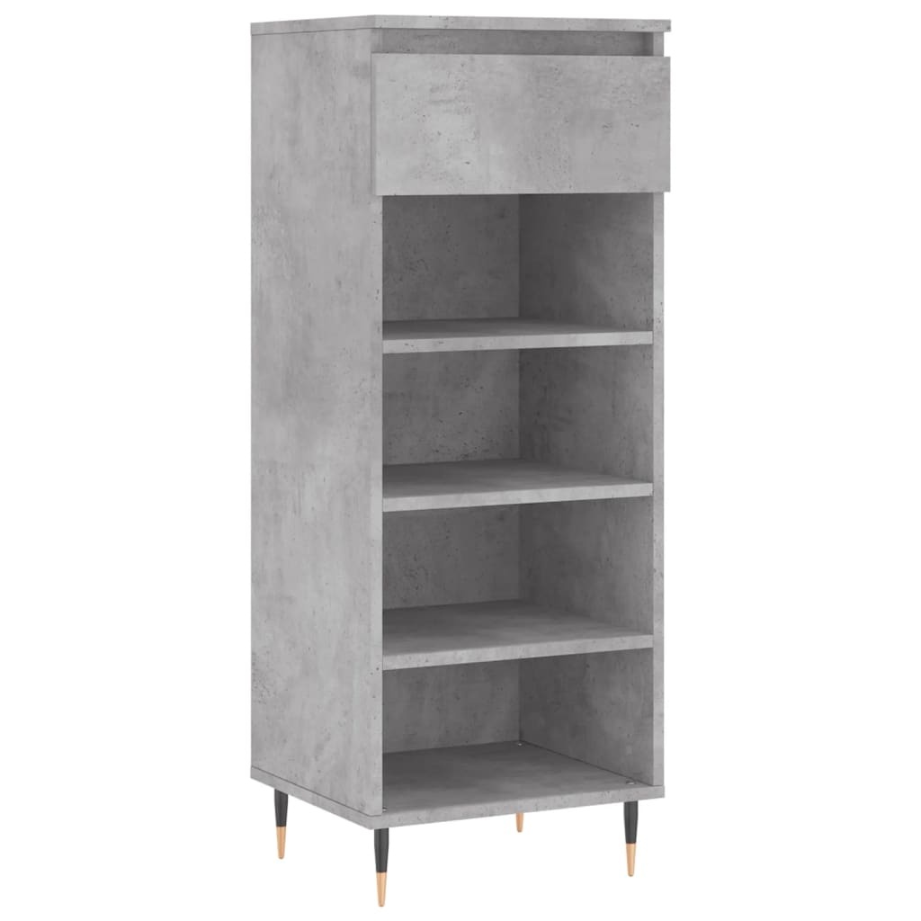 VidaXL Schoenenkast 40x36x105 cm bewerkt hout betongrijs