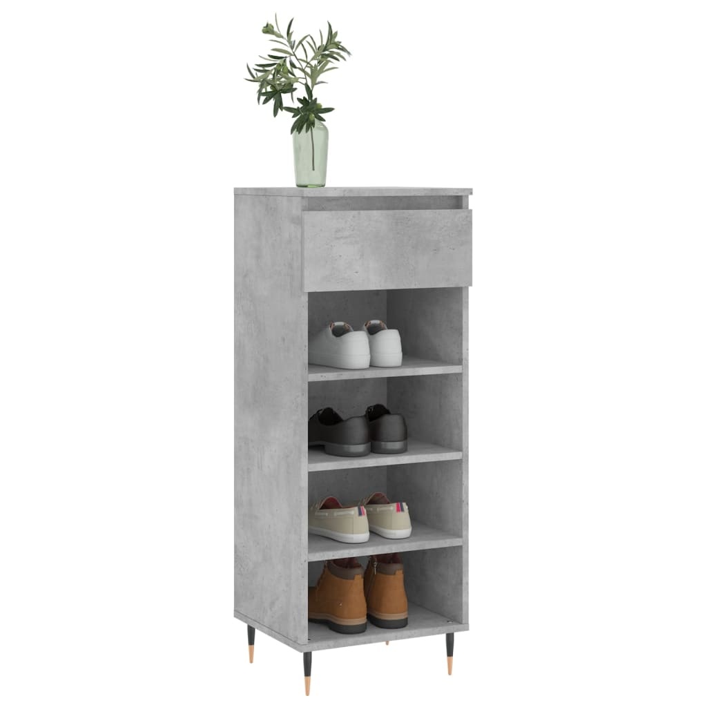 VidaXL Schoenenkast 40x36x105 cm bewerkt hout betongrijs