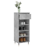 VidaXL Schoenenkast 40x36x105 cm bewerkt hout betongrijs