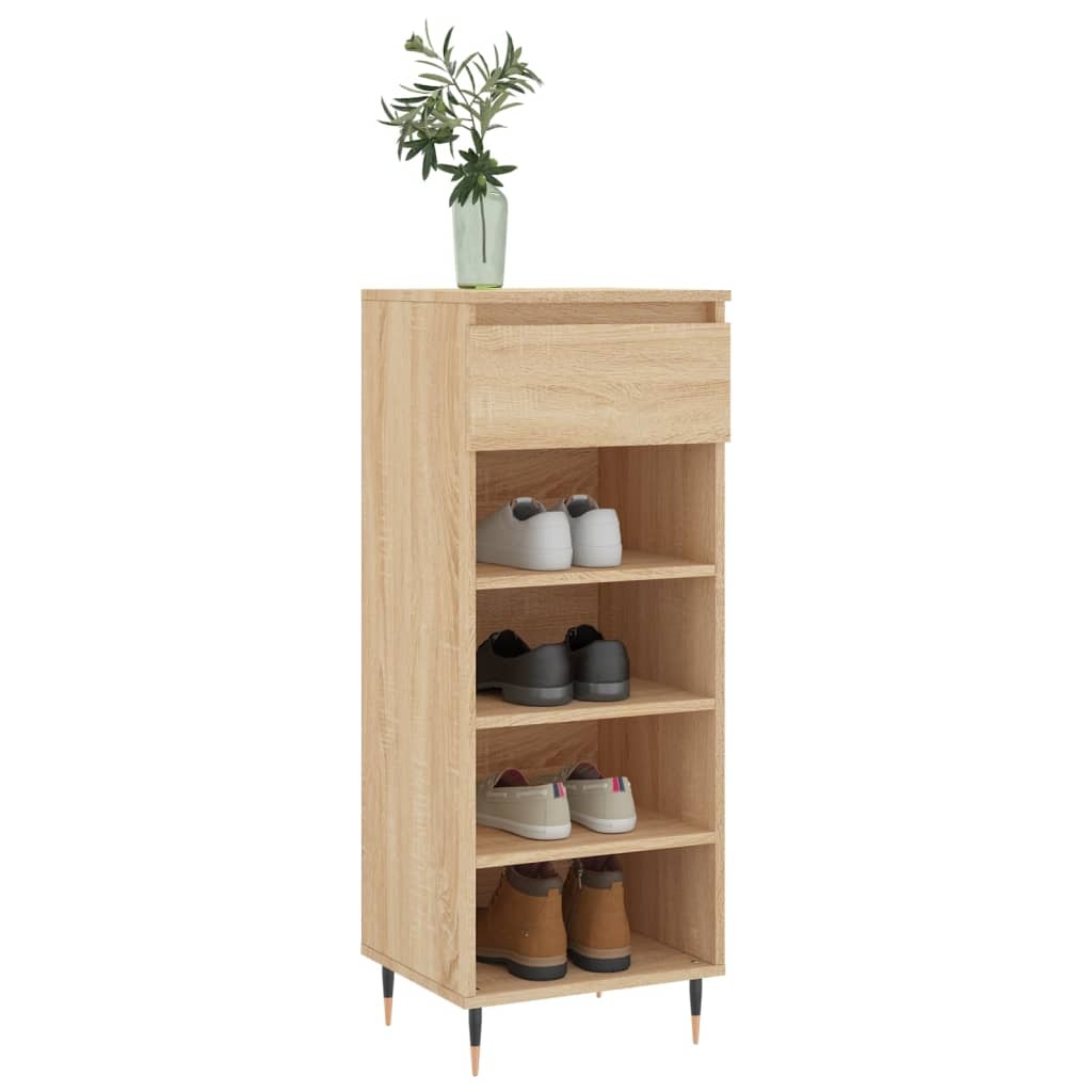 vidaXL Schoenenkast 40x36x105 cm bewerkt hout sonoma eikenkleurig