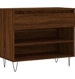 vidaXL Schoenenkast 70x36x60 cm bewerkt hout bruineikenkleurig