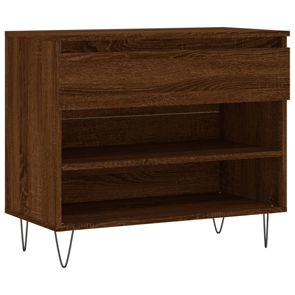 VidaXL Schoenenkast 70x36x60 cm bewerkt hout bruineikenkleurig