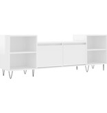 VidaXL Tv-meubel 160x35x55 cm bewerkt hout hoogglans wit