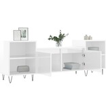 VidaXL Tv-meubel 160x35x55 cm bewerkt hout hoogglans wit