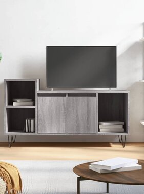 VidaXL Tv-meubel 100x35x55 cm bewerkt hout grijs sonoma eikenkleurig