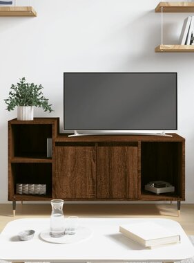 VidaXL Tv-meubel 100x35x55 cm bewerkt hout bruineikenkleurig