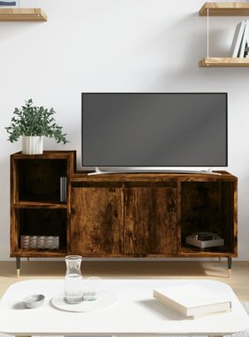 VidaXL Tv-meubel 100x35x55 cm bewerkt hout gerookt eikenkleurig