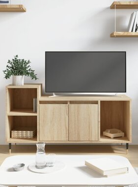 vidaXL Tv-meubel 100x35x55 cm bewerkt hout sonoma eikenkleurig