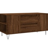 VidaXL Salontafel 102x44,5x50 cm bewerkt hout bruineikenkleurig