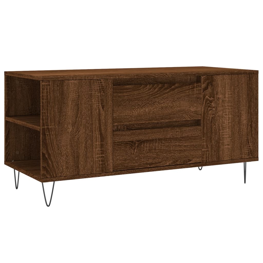 VidaXL Salontafel 102x44,5x50 cm bewerkt hout bruineikenkleurig
