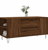 VidaXL Salontafel 102x44,5x50 cm bewerkt hout bruineikenkleurig
