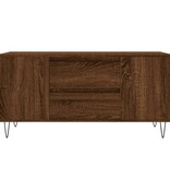 vidaXL Salontafel 102x44,5x50 cm bewerkt hout bruineikenkleurig