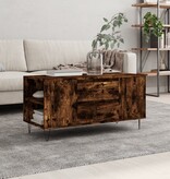 vidaXL Salontafel 102x44,5x50 cm bewerkt hout gerookt eikenkleurig