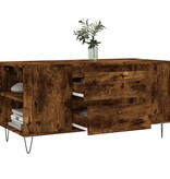 VidaXL Salontafel 102x44,5x50 cm bewerkt hout gerookt eikenkleurig