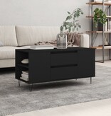 VidaXL Salontafel 102x44,5x50 cm bewerkt hout zwart