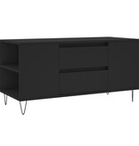 VidaXL Salontafel 102x44,5x50 cm bewerkt hout zwart