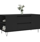 VidaXL Salontafel 102x44,5x50 cm bewerkt hout zwart