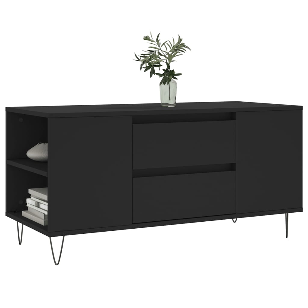VidaXL Salontafel 102x44,5x50 cm bewerkt hout zwart