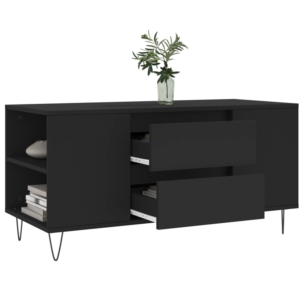 VidaXL Salontafel 102x44,5x50 cm bewerkt hout zwart