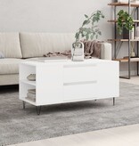 VidaXL Salontafel 102x44,5x50 cm bewerkt hout wit