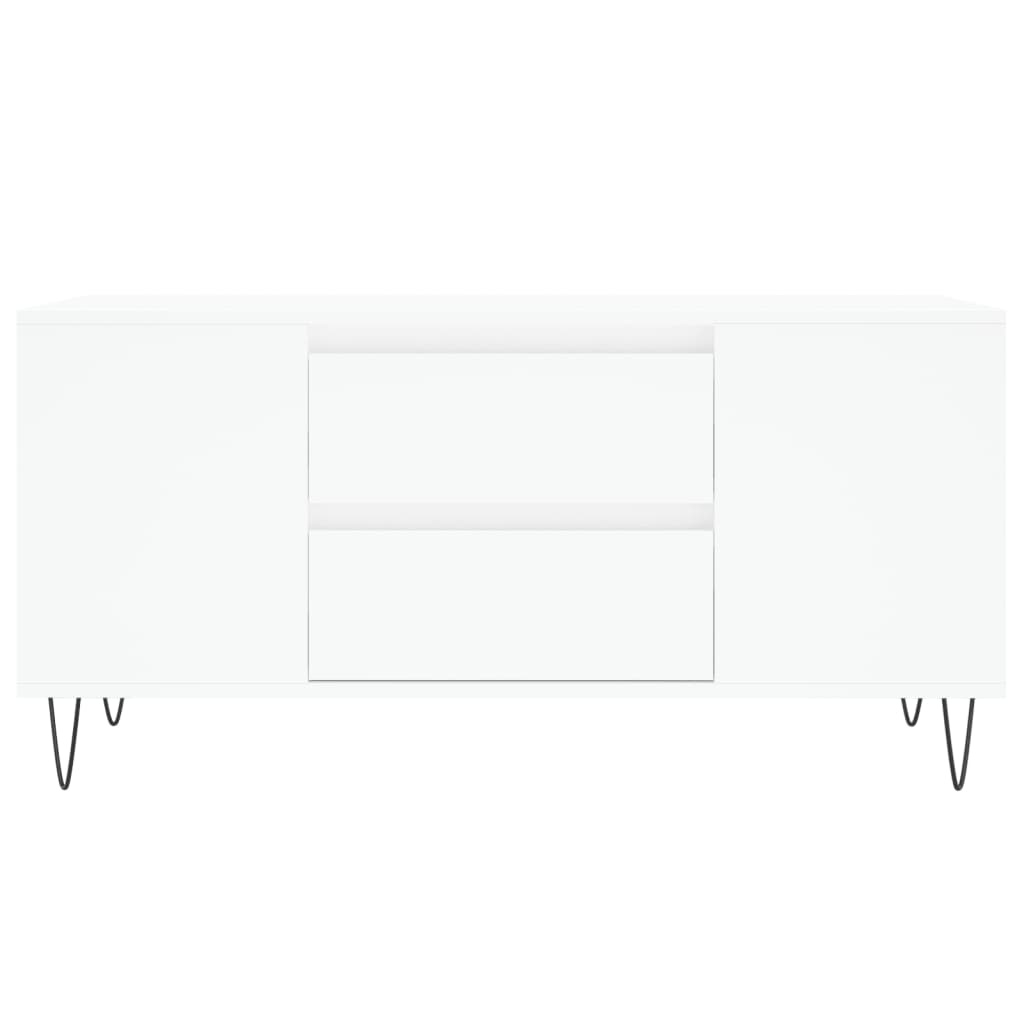 VidaXL Salontafel 102x44,5x50 cm bewerkt hout wit