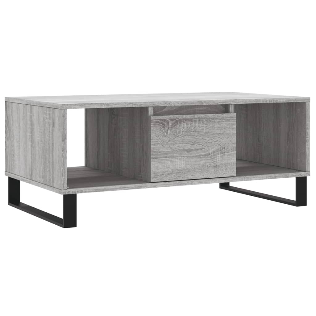 VidaXL Salontafel 90x50x36,5 cm bewerkt hout grijs sonoma