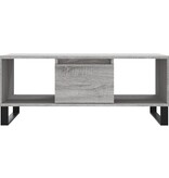 VidaXL Salontafel 90x50x36,5 cm bewerkt hout grijs sonoma