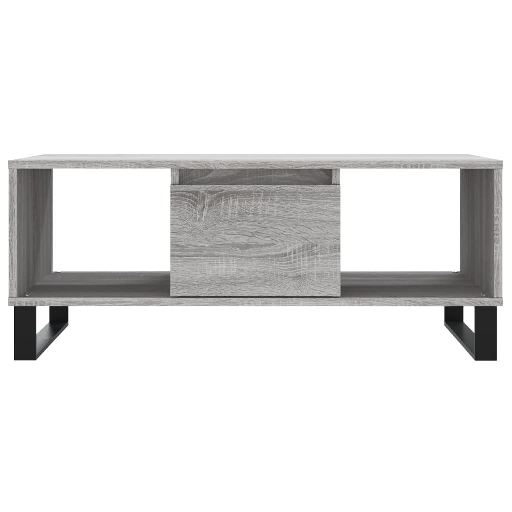 VidaXL Salontafel 90x50x36,5 cm bewerkt hout grijs sonoma