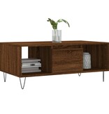 VidaXL Salontafel 90x50x36,5 cm bewerkt hout bruineikenkleurig