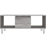 VidaXL Salontafel 90x50x36,5 cm bewerkt hout grijs sonoma