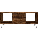 VidaXL Salontafel 90x50x36,5 cm bewerkt hout gerookt eikenkleurig