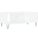 VidaXL Salontafel 90x50x36,5 cm bewerkt hout hoogglans wit