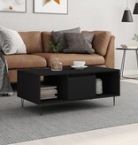 VidaXL Salontafel 90x50x36,5 cm bewerkt hout zwart