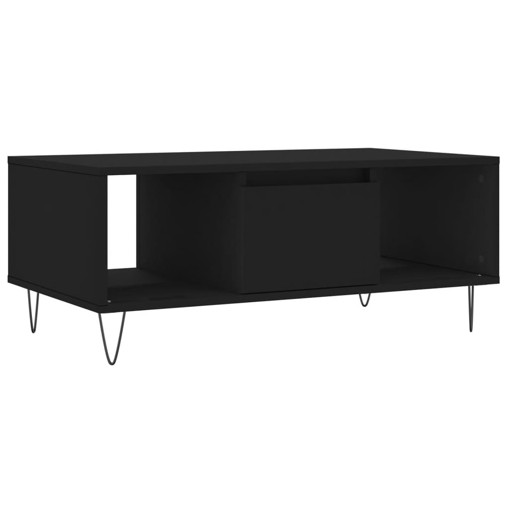 VidaXL Salontafel 90x50x36,5 cm bewerkt hout zwart