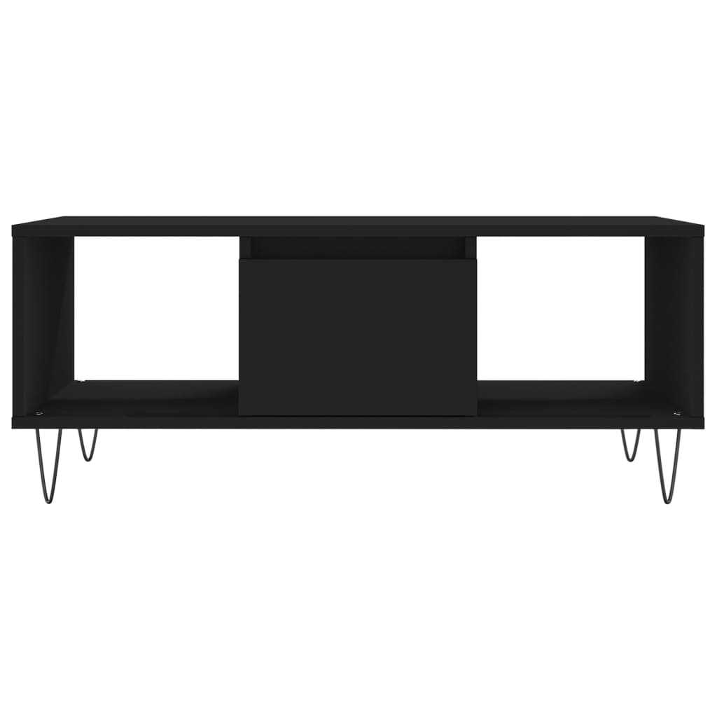 VidaXL Salontafel 90x50x36,5 cm bewerkt hout zwart