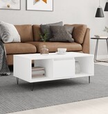 VidaXL Salontafel 90x50x36,5 cm bewerkt hout wit