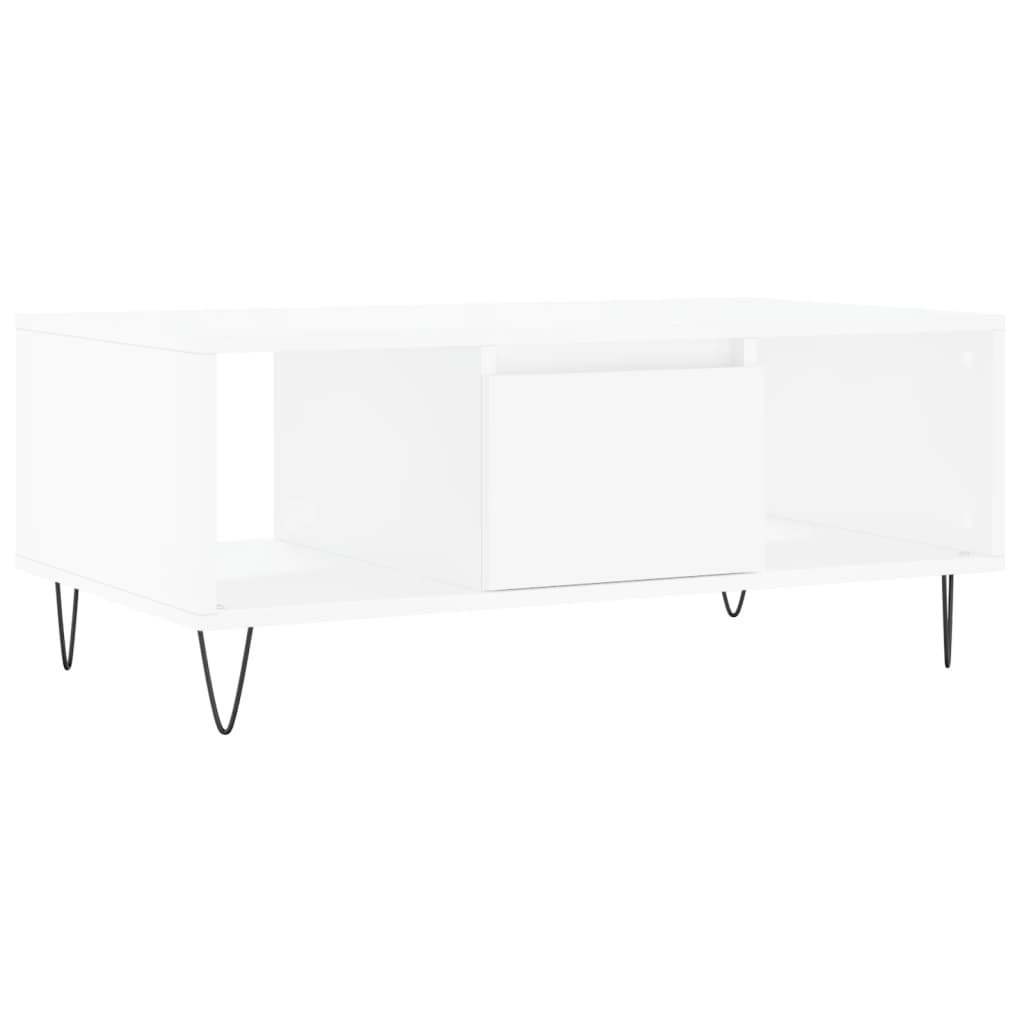 VidaXL Salontafel 90x50x36,5 cm bewerkt hout wit
