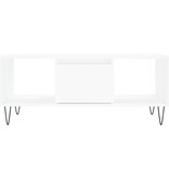 VidaXL Salontafel 90x50x36,5 cm bewerkt hout wit